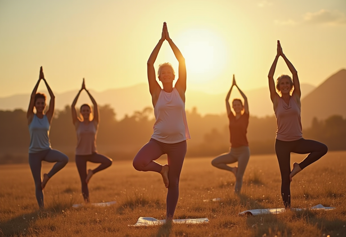 Практика йоги в студії